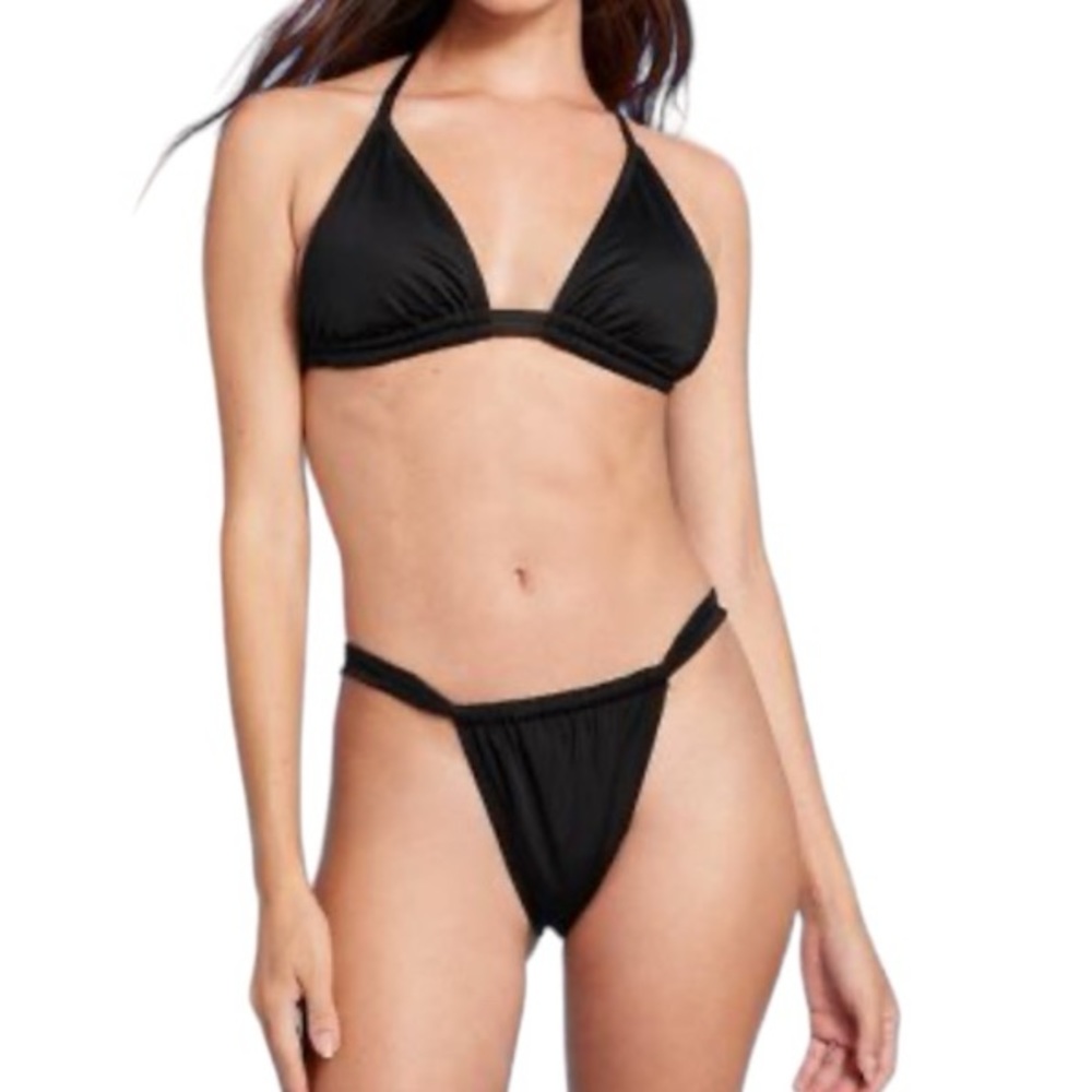 NWT Ultra High Leg Ultra Cheeky Bikini Bottom Size Large